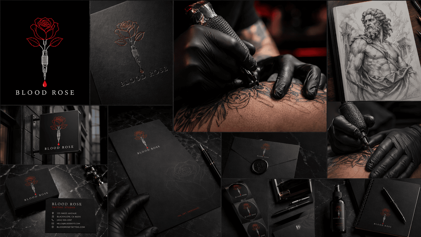 Blood Rose identity preview